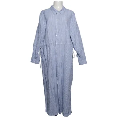 Blousejurk (Blauw, Wit) van H&M Premium Quality Linnen, Katoen