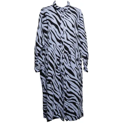 Robe chemise (Bleu, Noir, Blanc) de Glamorous Curve Lin, Viscose