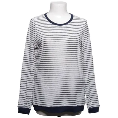 T-shirt à manches longues (Blanc, Bleu) de Huber Coton, Polyester