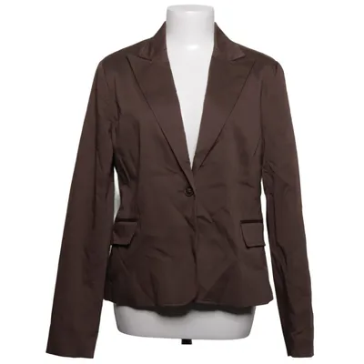 Blazer (Brown) from Zero Base Cotton, Elastane, Polyester