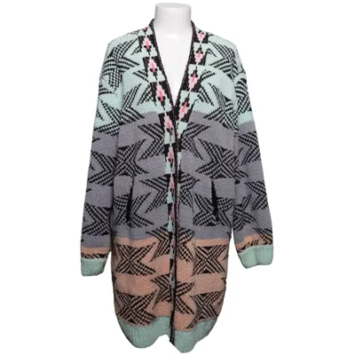 Cardigan (Gray, Multicolored) from Delicatelove Acrylic, Alpaca wool, Elastane, Nylon, Polyester