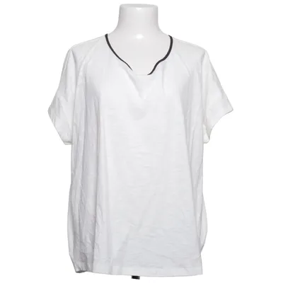 T-shirt (Wit, Zwart) van Oui Katoen, Polyester