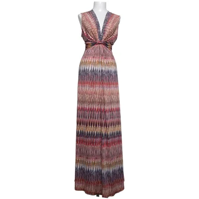 Maxi dress (Red, Multicolored) from Ilse Jacobsen Elastane, Polyester