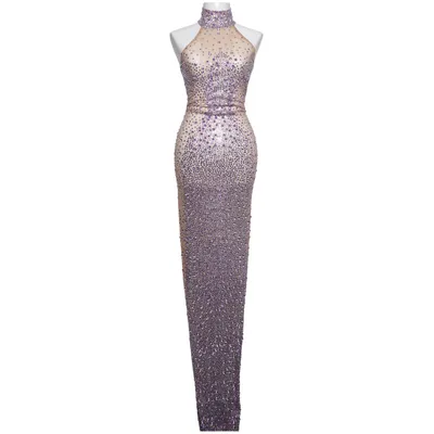 Evening gown (Beige, Purple) from Mew Mews Elastane