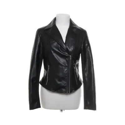 Biker jacket (Black) from Chiara Forthi Cotton, Elastane, Polyester, Polyurethane