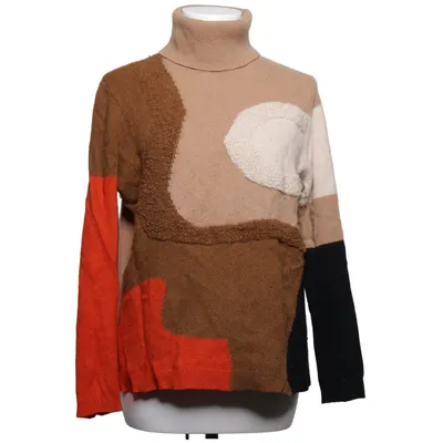 Pul à col roulé (Marron, Multicolore) de Caractère Coton, Polyamide, Laine