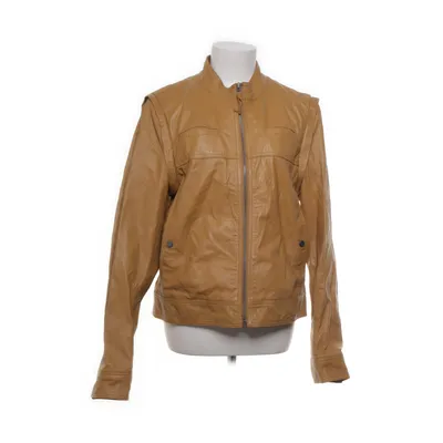 Läderjacka (Beige) från ONLY Edge Collection Skinn, Polyamid, Polyester