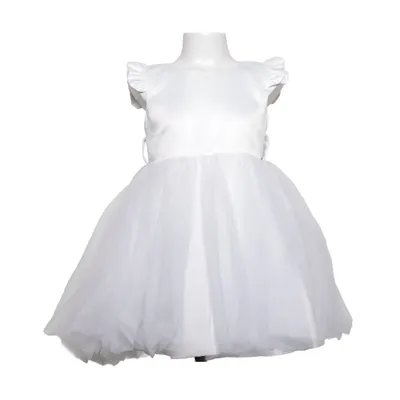 Flower girl dress (White) Polyester, Viscose