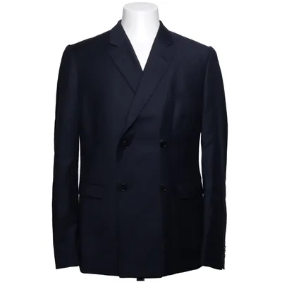 Kavaj (Blå) från Bläck Polyester, Viskos, Ull