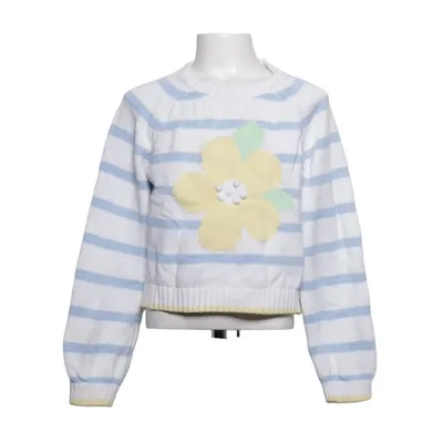 Sweater (White, Blue, Yellow) from Sigrid Olsen Acrylic, Cotton