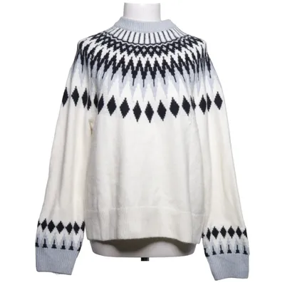 Sweater (White, Blue) from H&M Polyester, Acrylic, Polyamide, Wool