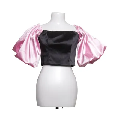 Crop top (Sort, Pink) fra River Island Bomuld, Elastan, Polyester