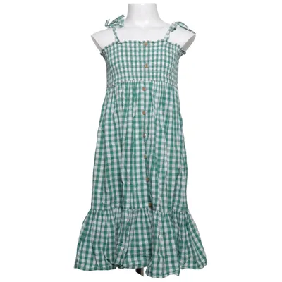 Dress (Green, White) from Vertbaudet Cotton