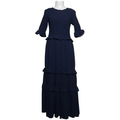 Robe longue (Bleu) de Résumé Polyester