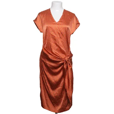 Dress (Orange, White) from Nathalie Vleeschouwer Elastane, Silk