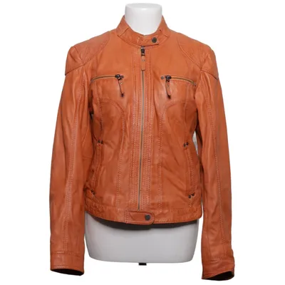 Leren jack (Oranje) van Oakwood Katoen, Polyester
