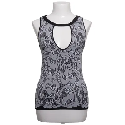 Top (Zwart, Wit) van Philippe Matignon Elastaan, Polyamide