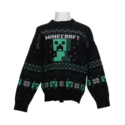 Christmas sweater (Black, Green, White) from Minecraft Nylon, Polyester, Viscose