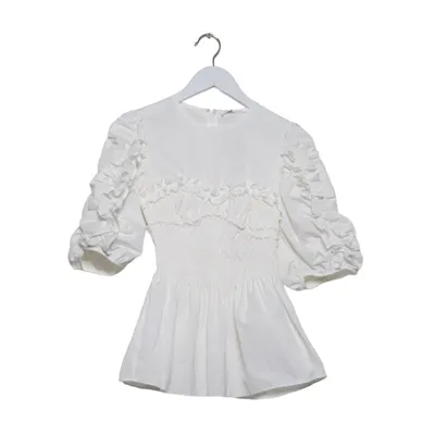 Peplum top (White) from Cecilie Bahnsen Recycled polyester