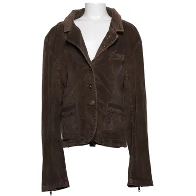 Blazer (Brown) from Beat Wear Cotton, Elastane