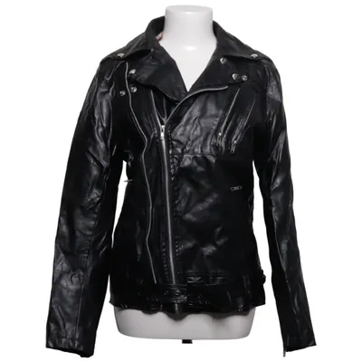 Biker jacket (Black) from Aowofs Cotton