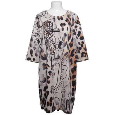 Jurk (Beige, Bruin, Zwart) van Liberty Woman Katoen, Elastaan, Polyester