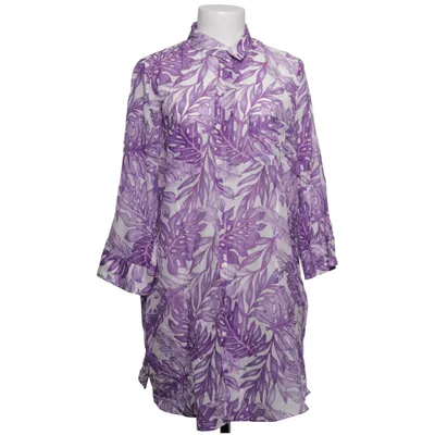 Blouse (Purple, White) from NH Cotton, Silk