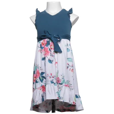 Robe (Bleu, Blanc, Multicolore) de PatPat Coton, Élasthane, Polyester