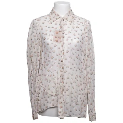 Strikblouse (Beige, Wit) van Luisa Cerano