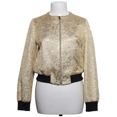 Bomber jacket (Gold, Black) from Tara Jarmon Cotton, Metallic fiber, Polyester