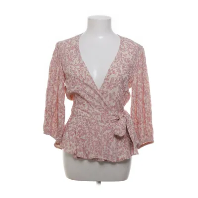 Wickelbluse (Pink, Beige, Mehrfarbig) von Ganni Viskose