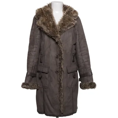 Shearling jacket (Gray) from Rino & Pelle Acrylic, Polyester