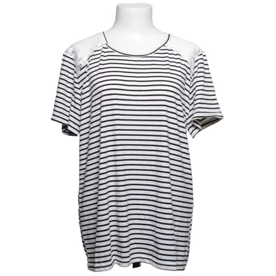 T-shirt (Svart, Vit) från E&D Bomull, Elastan