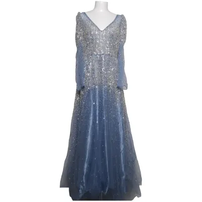 Aftonklänning (Blå, Silverfärgad) från Faeriesty