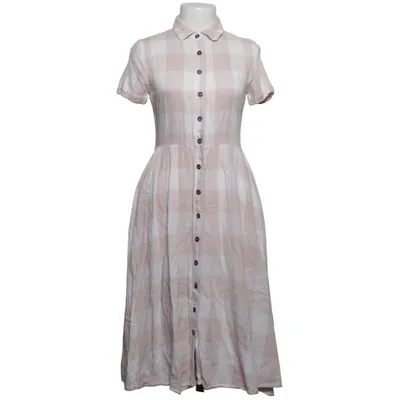 Skjortekjole (Beige, Hvid) fra Mango Casual Bomuld, Linned, Viscose