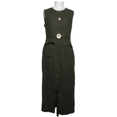 Shirt dress (Green) from Zara Linen, Viscose