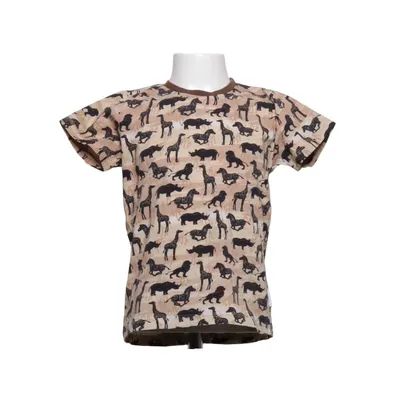 T-shirt (Beige, Brown) from Babauba Cotton, Elastane
