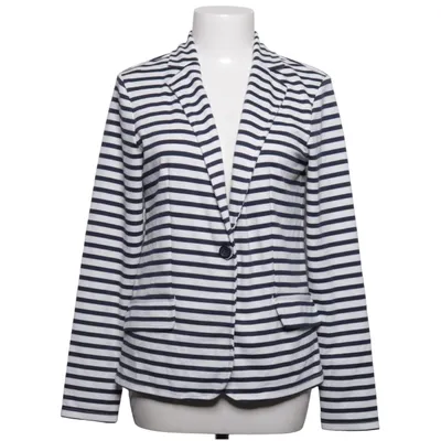 Blazer (Bleu, Blanc) de UpFashion Élasthane, Polyester, Viscose