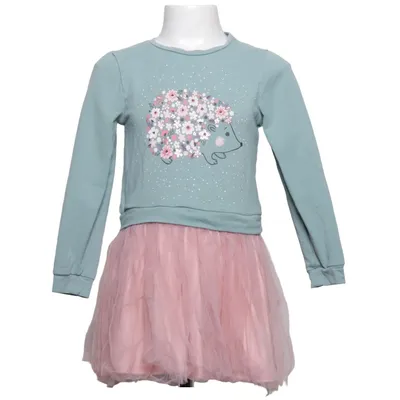 Dress (Green, Pink) from A Punto. Cotton, Elastane, Polyester