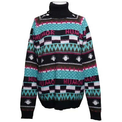 Strickpullover (Schwarz, Blau, Mehrfarbig) von Humör Acryl, Wolle