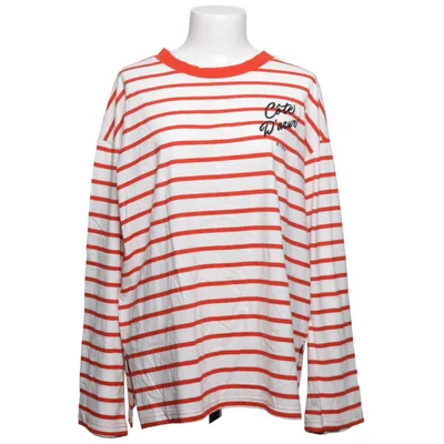 Långärmad t-shirt (Röd, Vit) från H&M Bomull