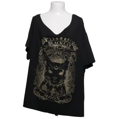 T-shirt (Sort) fra Romwe Elastan, Polyester