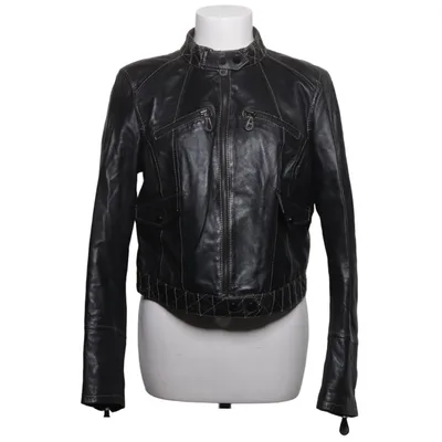 Läderjacka (Svart) från Zara Basic Skinn, Polyester