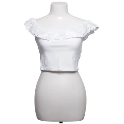 Crop top (Blanc) de Even & Odd Élasthane, Coton biologique