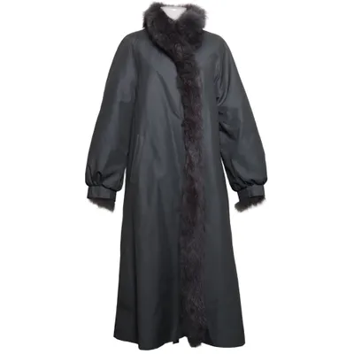Leather coat (Gray, Black) from Pohjanmaan Turkis