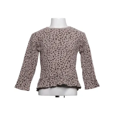Long sleeve T-shirt (Beige, Brown) from Zara Cotton, Elastane, Polyester