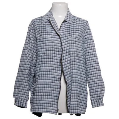 Jacket (Blue, White) from Xhilaration Cotton, Polyester