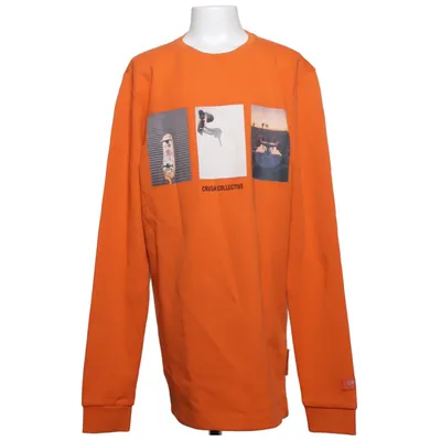 Lange mouwen shirt (Oranje) van Crush Katoen, Polyester