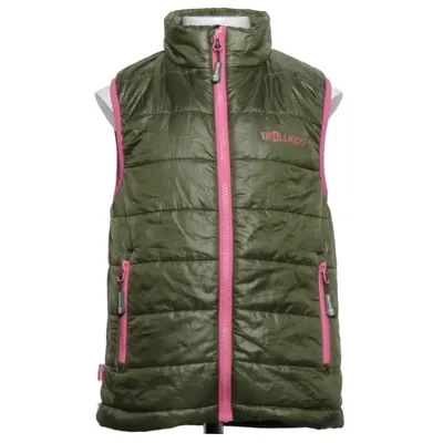 Outdoor Weste (Grün, Pink) von Trollkids Polyamid, Polyester