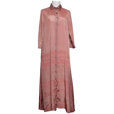 Skjortekjole (Pink, Grå) fra Maza Polyester, Silke
